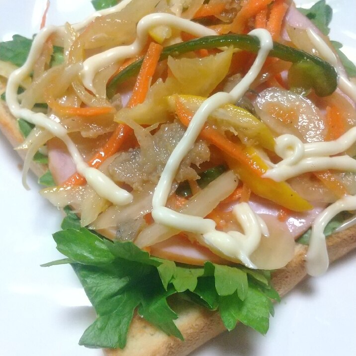 南蛮漬けの野菜で!オープンサンド